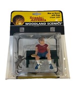Woodland Scenics Scenic Accents Man with Bench and Dogs G Scale - $27.01 CAD