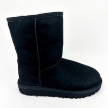 UGG Classic Short Black Kids Girls Suede Sheepskin Boots 5251 BLK - £55.78 GBP