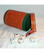Cubilete Leather Dice Cup Play Casino Traditional Game Handcrafted In Me... - $24.75