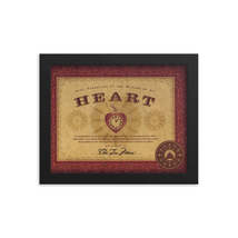 The Wizard of Oz Heart Certificate to the Tin Man movie prop print Reprint - £51.95 GBP