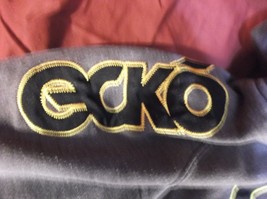Vintage Ecko Unltd Gray Black Yellow Zip Authentic Hoodie Sweater Youth 5 - £12.66 GBP