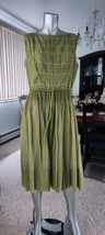 Vintage Early 1960&#39;s Dress Box Pleats Semi Sheer - £46.75 GBP