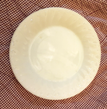 Anchor Hocking Ivory White Swirl Bread Plate Milk Glass Fire King - $7.85