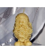 Handmade 100% Pure Beeswax Candle Shape of CUTE GNOME 100% Cotton Wick - £6.12 GBP