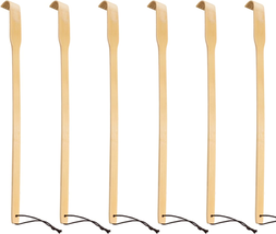 Renook Back Scratcher, 16.5In Pack of 6, Traditional Finger-Like Bamboo Wooden B - $15.13