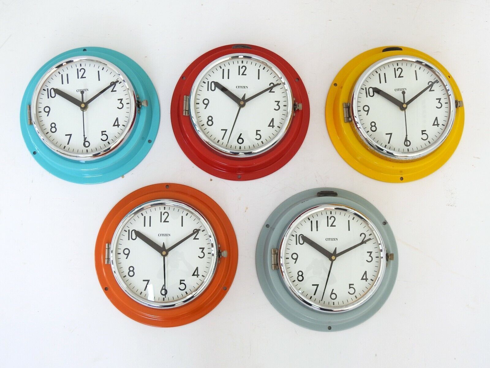 Set di 5 orologi da parete Citizen per la navigazione marittima vintage,... - $393.49