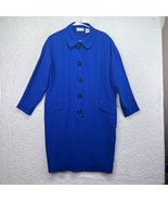 Liz Claiborne Dress Womens 12 Blue Vintage Coat Style Button Front Pocke... - £23.65 GBP