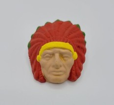 Vtg BSA Boy Scout Hand Painted Indian Chief Neckerchief Slide Holder Wog... - €8,65 EUR