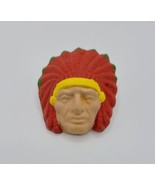 Vtg BSA Boy Scout Hand Painted Indian Chief Neckerchief Slide Holder Wog... - €8,53 EUR