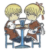 2.5X3&quot; boy &amp; girl Precious Moments EMBROIDER IRON ON SEW ON PATCH appliq... - $7.59