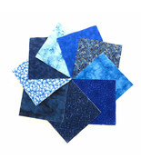 90 Pcs All Blue Pre-Cut Charm Pack 5&quot; Squares 100% Cotton Fabric Quilt - $43.76 CAD