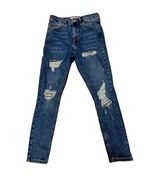  TopShop Women&#39;s Distressed Medium Wash Skinny Jeans Size 28/30 - $270.50 MXN