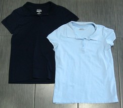 2 GEORGE Navy Blue Sz L &amp; Cherokee Light Blue Sz XL Polo Shirt Short Sleeve LOT - £7.89 GBP