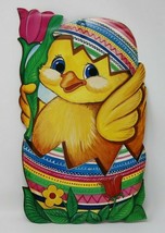 Vintage Easter Spring Yellow Chick Decoration Die-Cut Wall Covering HTF - $17.70