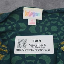 LulaRoe Monroe Sweater Womens S Green Sparkly Gold Teal Fringed Kimono Cardigan - £17.89 GBP