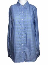 J. Mclaughlin Shirt Womens Small Blue Button Up Shirt Office Work Wear Classic - £15.92 GBP