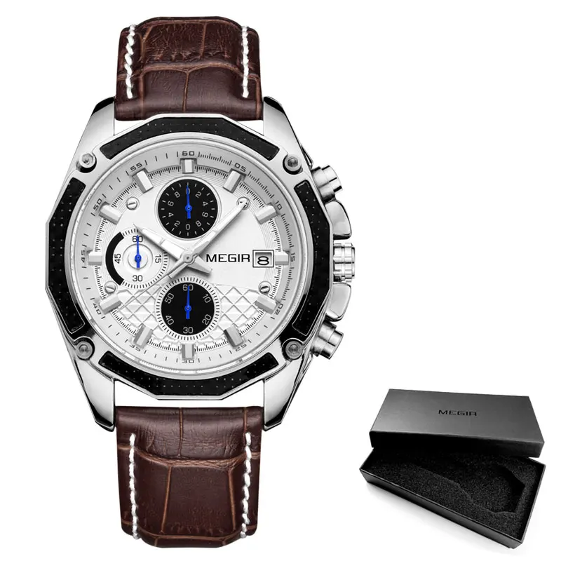 quartz male watches Genuine Leather watches racing men Students game Run... - $35.94