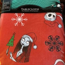 The Nightmare Before Christmas Vinyl Tablecloth 70 in Round Jack Skellin... - £15.24 GBP