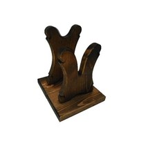 Rustic Wooden Gun Rack Stand Table Top Display - Rifle Shotgun Lever - $22.99