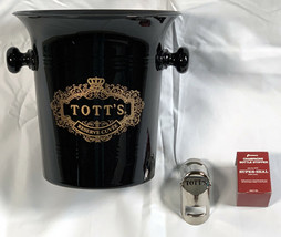 Tott&#39;s Reserve Cuvee Plastic Ice Bucket &amp; Tott&#39;s Champagne Metal Bottle Stopper  - £39.74 GBP