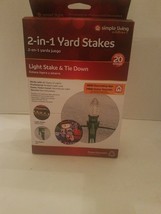 2 In 1 Yard Stakes Light Stakes &amp; Tie Down - £11.38 GBP