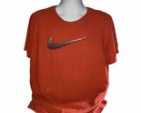 Nike T Shirt Mens Extra Large Orange With Gray &amp; Black Swoosh XL Regular... - £10.35 GBP