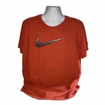 Nike T Shirt Mens Extra Large Orange With Gray &amp; Black Swoosh XL Regular... - £10.34 GBP