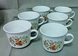 12 Vintage Corelle Indian Summer Set  6 Coffee Mug Cups 6 Saucers Corning Ware  - £31.97 GBP