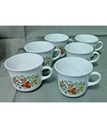 12 Vintage Corelle Indian Summer Set  6 Coffee Mug Cups 6 Saucers Cornin... - £31.92 GBP
