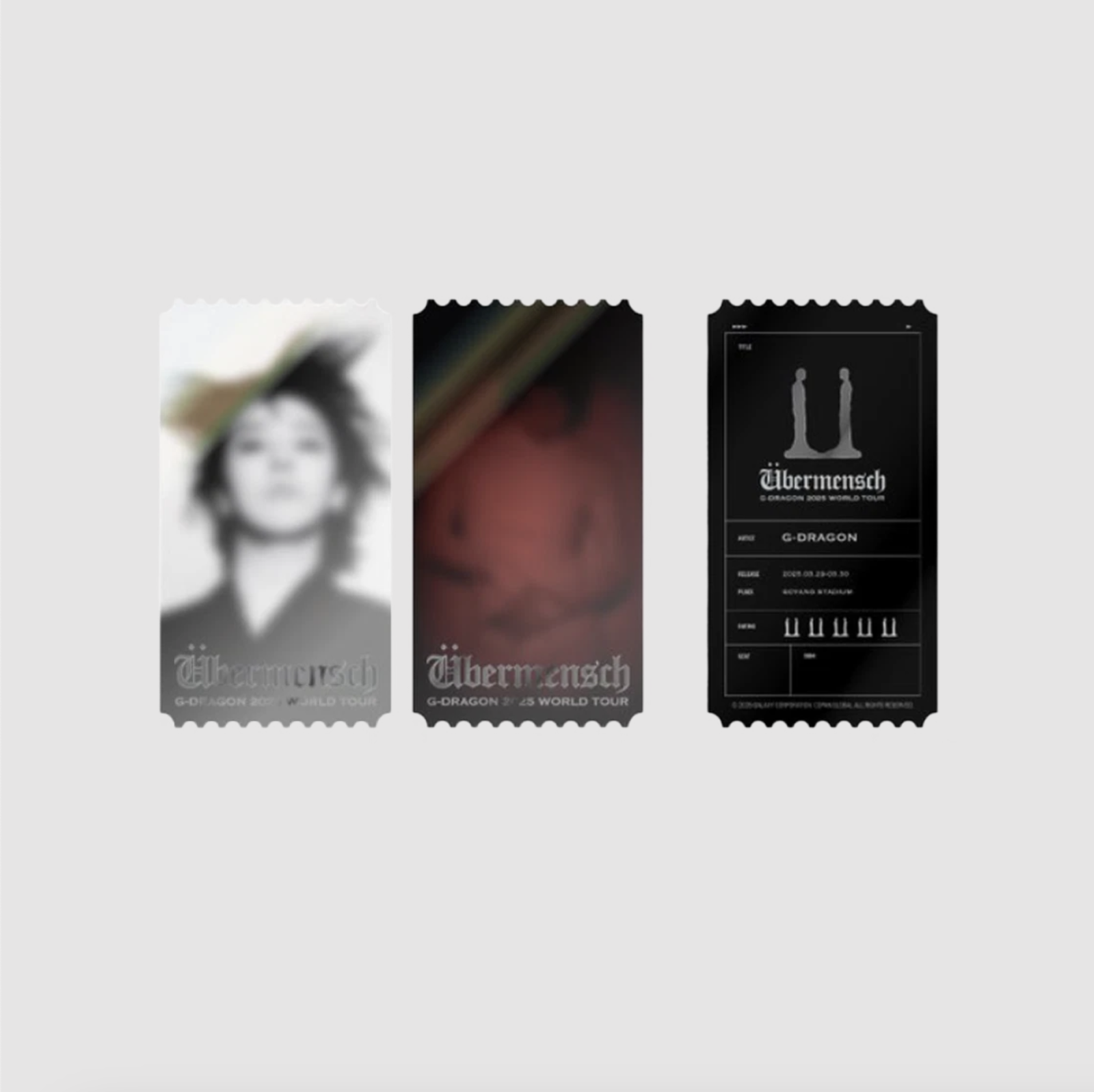 Bigbang GD G-DRAGON Ubermensch Photo Ticket (Set of 2) - $14.99