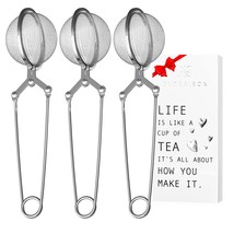 Snap Ball Tea Strainer 3 Pack Tea Infuser With Handle Tea Mesh Infuser S... - £9.57 GBP