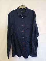 INC Mens Button Shirt Navy Size L - $9.58