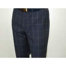 Men TALLIA Suit Wool Blend English Plaid Classic 2Button VDVA2SVX0013 Blue Brown image 10