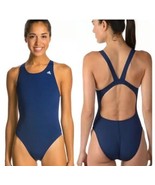 adidas Women’s Solid V Back Blue One Piece Swimsuit Size 22 AWX8610  New - $474.98 MXN