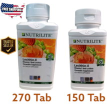 NUTRILITE Lecithin E Chewable Supplement Antioxidant Free Radicals 150/270 Tab. - $44.77