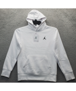 Jordan Pullover Hoodie Youth M White Fleece Lined Ribbed Cuff Kangaroo P... - $34.46