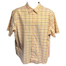 Geoffrey Beene Shirt Short Sleeves Collared Plaid Cotton Men XL Button U... - $18.99