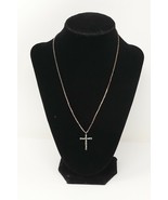 925 Stering Silver Chain &amp; Turquoise Cross - £31.45 GBP