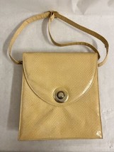 Vintage Robert Restien Bestcraft Yellow Patent Leather Shoulder Bag Purse - £25.88 GBP