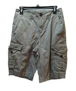 Urban Pipeline men's 29 Gray cargo shorts classic length cotton - $15.42