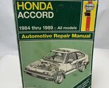 Haynes Honda Accord 1984-1989 All Models Automotive Repair Manual - $8.28
