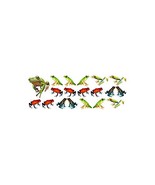 19 Assorted Rainforest Frog Decals - Sizes Shown in Second Example Image - $570.22 MXN