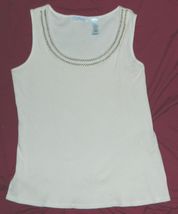 Womens J H Collectibles Brand Khaki Casual Pullover Vest size 2X / 42x27 - $10.84
