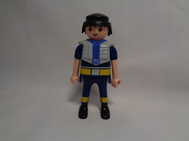 1997 Playmobil Fireman Firefighter Blue Uniform Male Replacement Figure  - $1.52