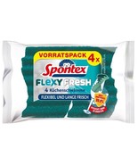 Spontex FLEXY Fresh anti-grease sponge set of 4 ct - FREE SHIPPING - £7.34 GBP