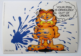 Garfield Cat Postcard Ink Stain Orange Kitten Jim Davis 1978 Continental Unused - £10.46 GBP