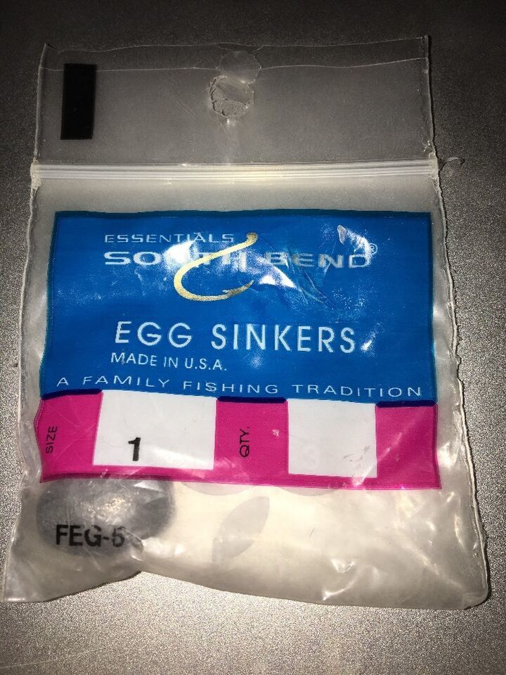 ESSENTIALS FEG6-3 SOUTHBEND EGG SHOT SINKERS SIZE 1 --NEW - $4.94