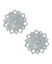 &#39;neva Nude Ice Crystal Jewel Reusuable Silicone Nipple Pasties - Clear O/s - £22.18 GBP