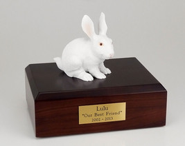 Rabbit White Figurine Pet Cremation Urn Available 3 Different Colors &amp; 4... - £135.88 GBP+