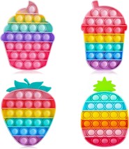 4 Pack Macaron Mini Pop Easter Pack Fidget Small Toys, Cute Fidget Popper Toy - £10.11 GBP